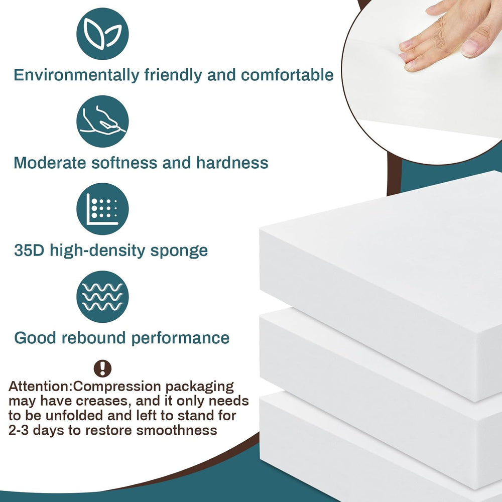 Frienda 3 Pack 5" x 20" x 20" Upholstery High Density Foam Cus...