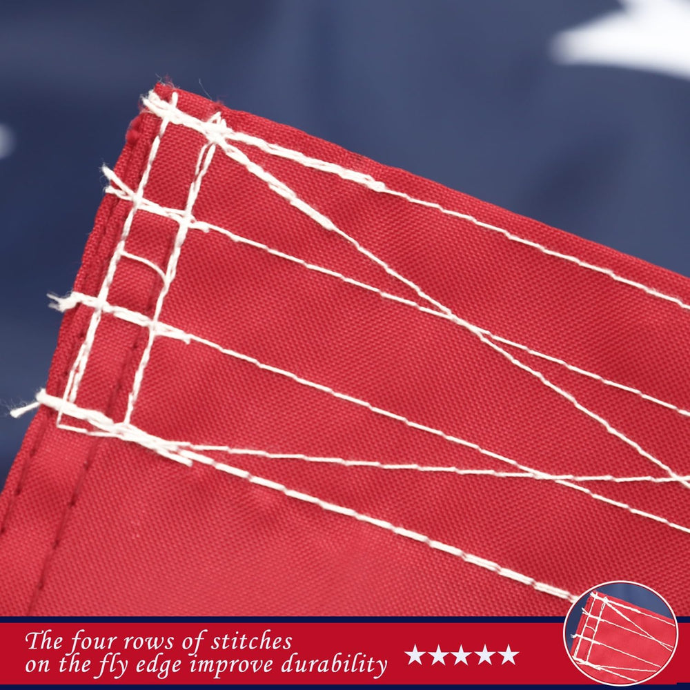 American Flags for Outside 5x8 FT,Heavy Duty Long Lasting Nylon US Flag 5x8 O...