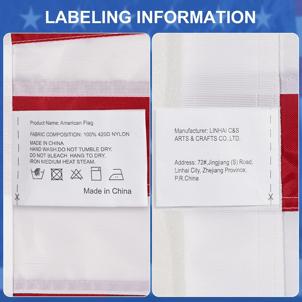 American Flag 5x8 FT Outdoor Heavy Duty, Premium USA Flag 5x8 FT 420D Nylon, ...