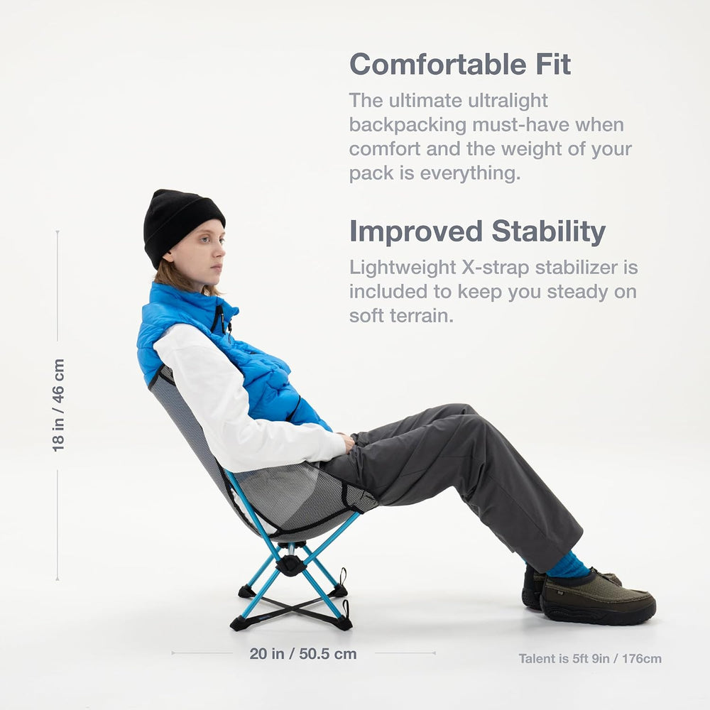 Helinox Chair Zero LT, 1.12 lbs Lightweight Camping Chair, Durable Ripstop, C...