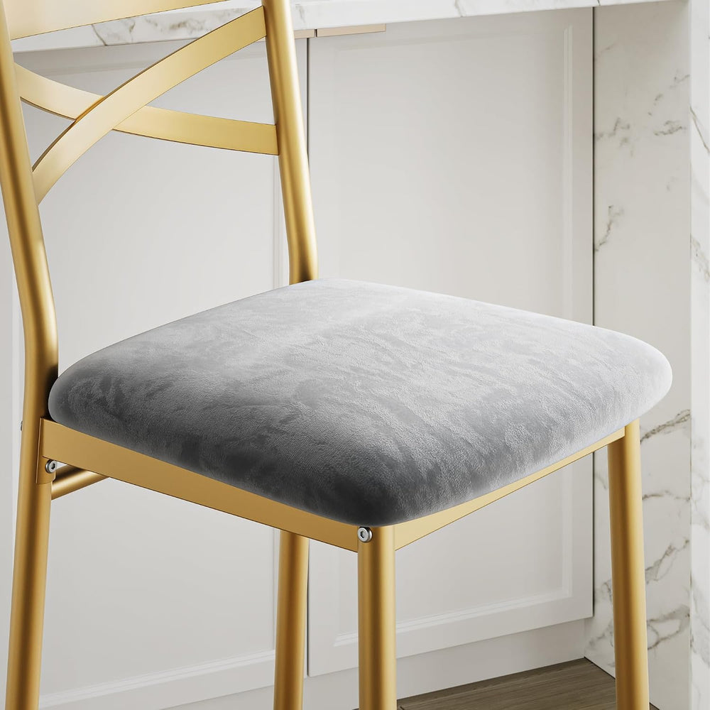 Garvee 26'' Bar Stools Set of 4, Counter Stools with Back & Thick...