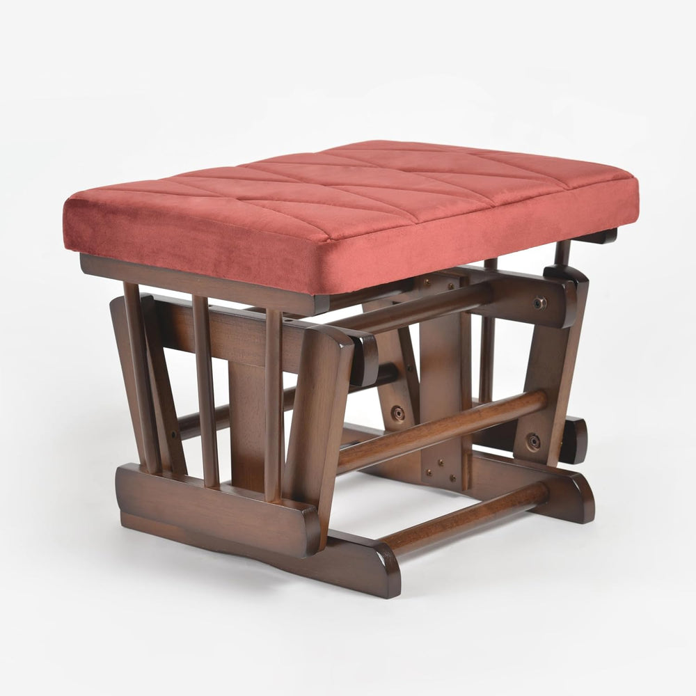 Comfort Deluxe Glider Chair and Ottoman Set (Burgundy)