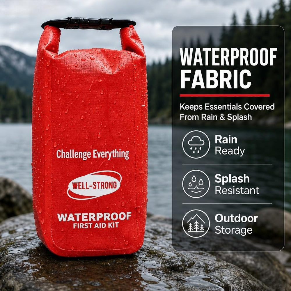 123pcs Waterproof Boat First Aid Kit with Survival Tools Red