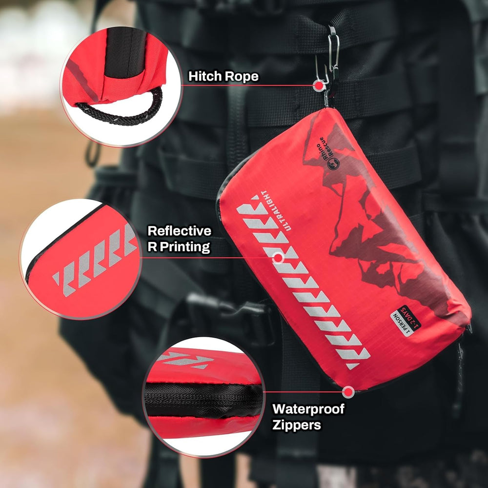 RHINO RESCUE Small Ultralight First Aid Kit, Water-Resistent Medical Kit