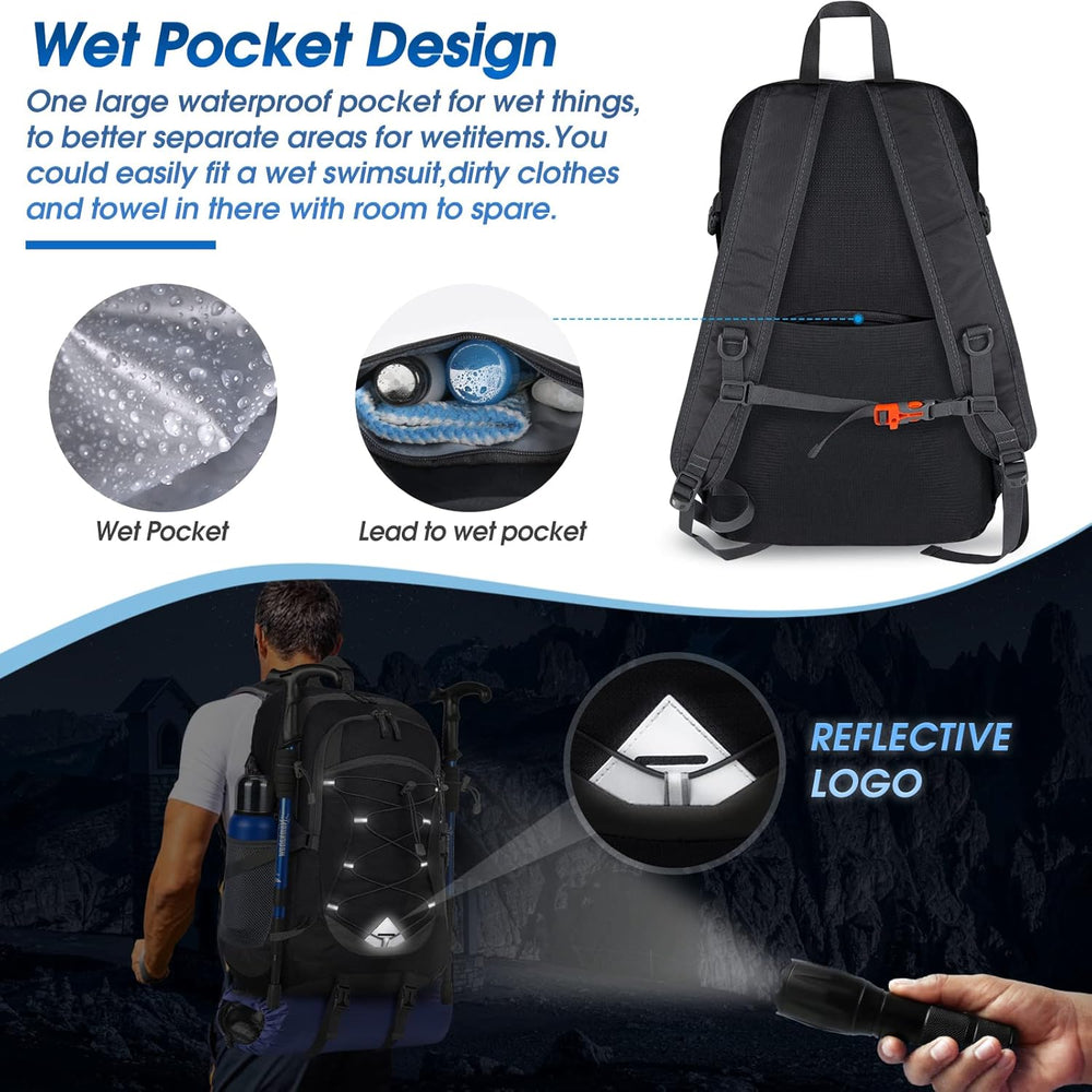 IGOLUMON Hiking Backpack 40L Packable Lightweight Camping Daypack Men Women