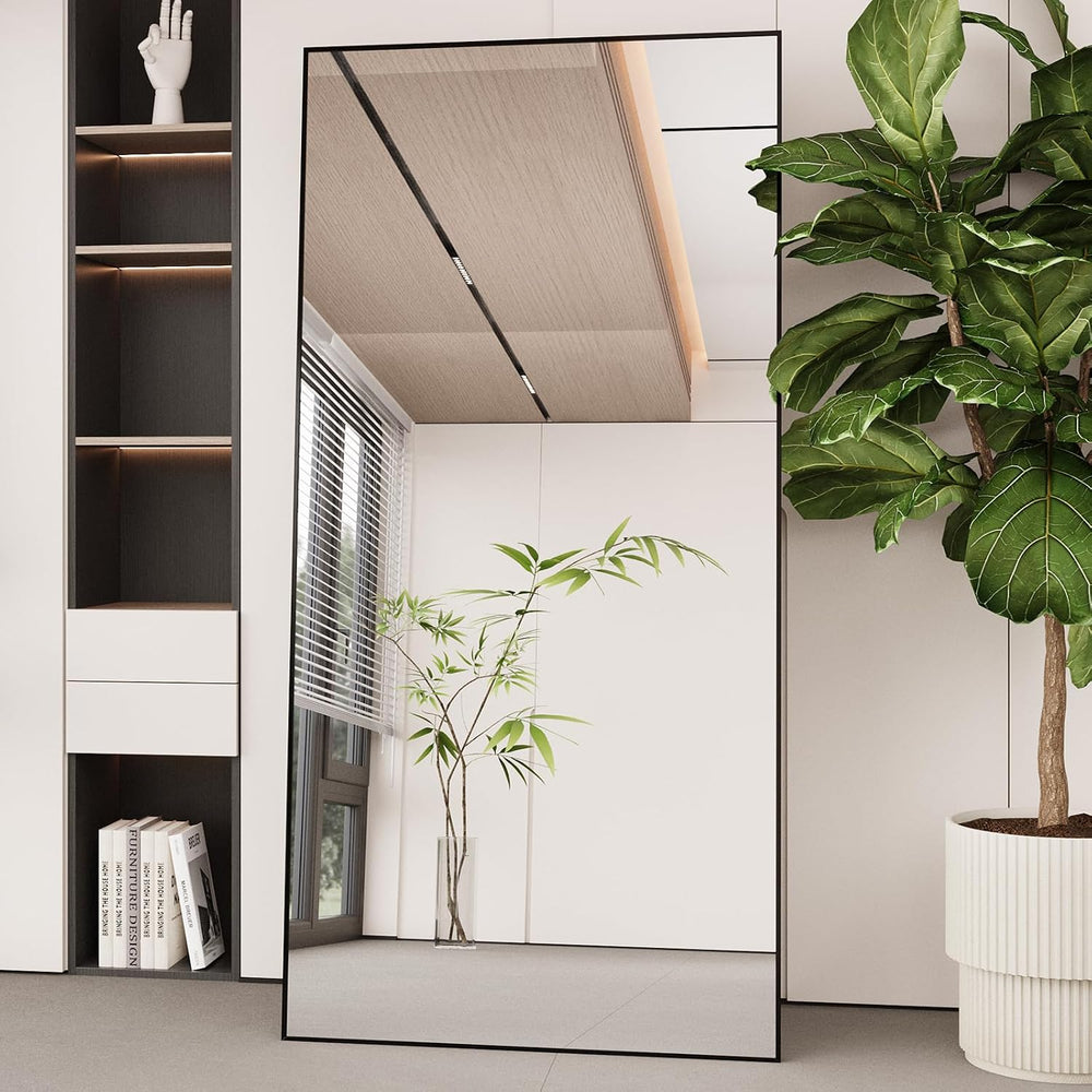 LFT HUIMEI2Y 71"x32" Full Length Mirror, Black Floor Mirror