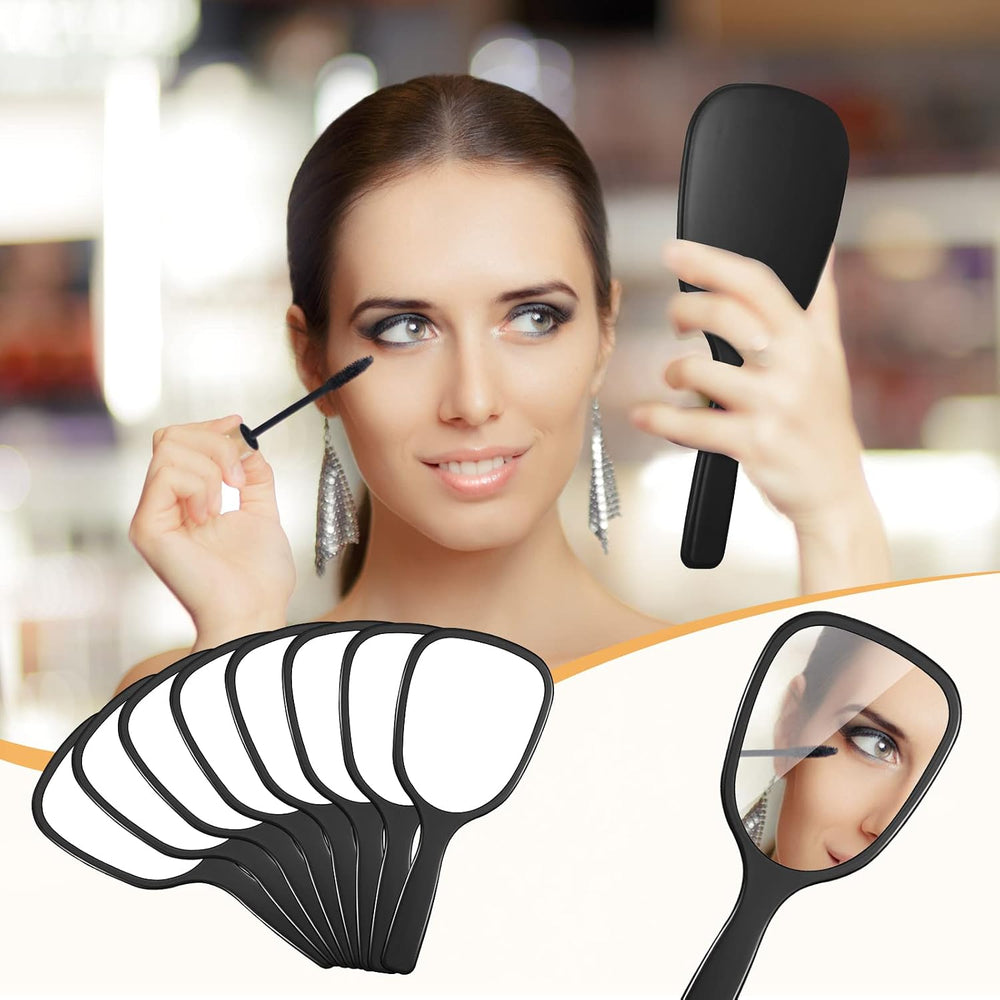 Namalu 60 Pcs Hand Held Mirror with Handle Bulk, Black