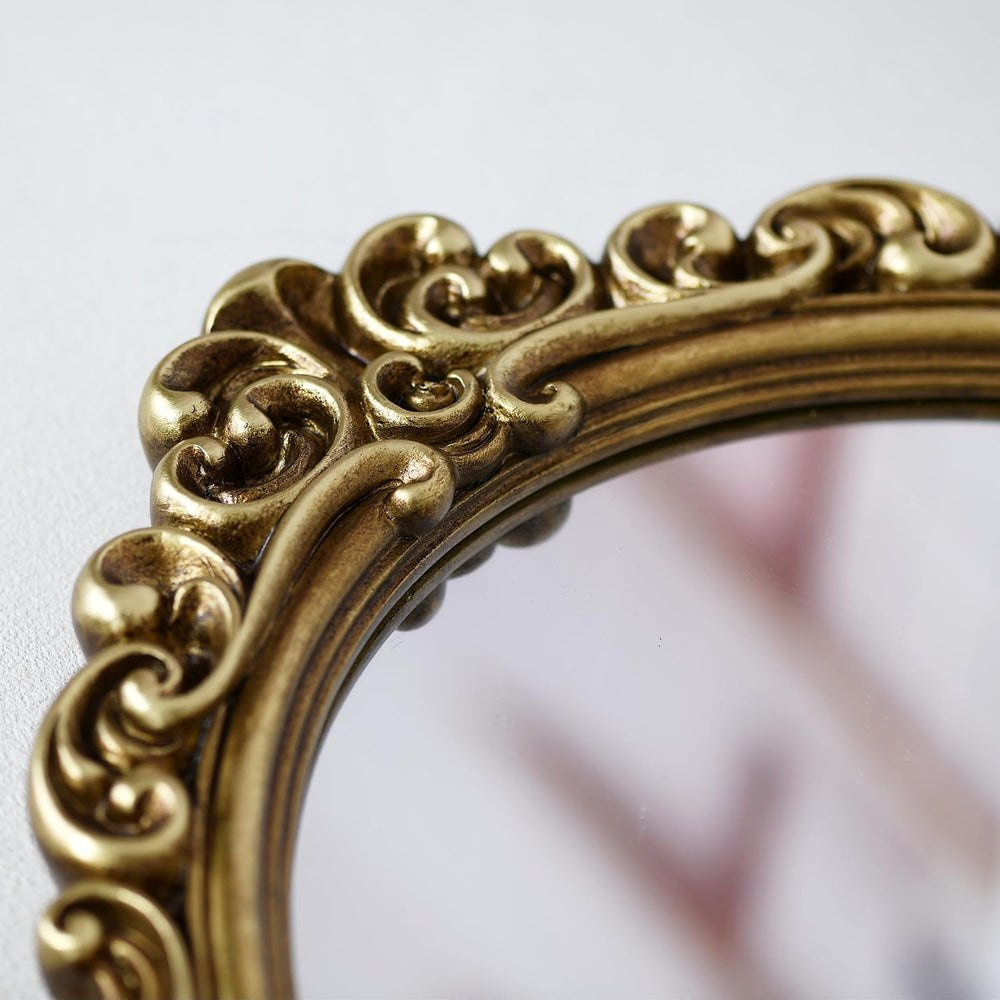 OIGUMR Medium Oval Wall Mirror Resin Frame Size：20.4 x 14.5 inch