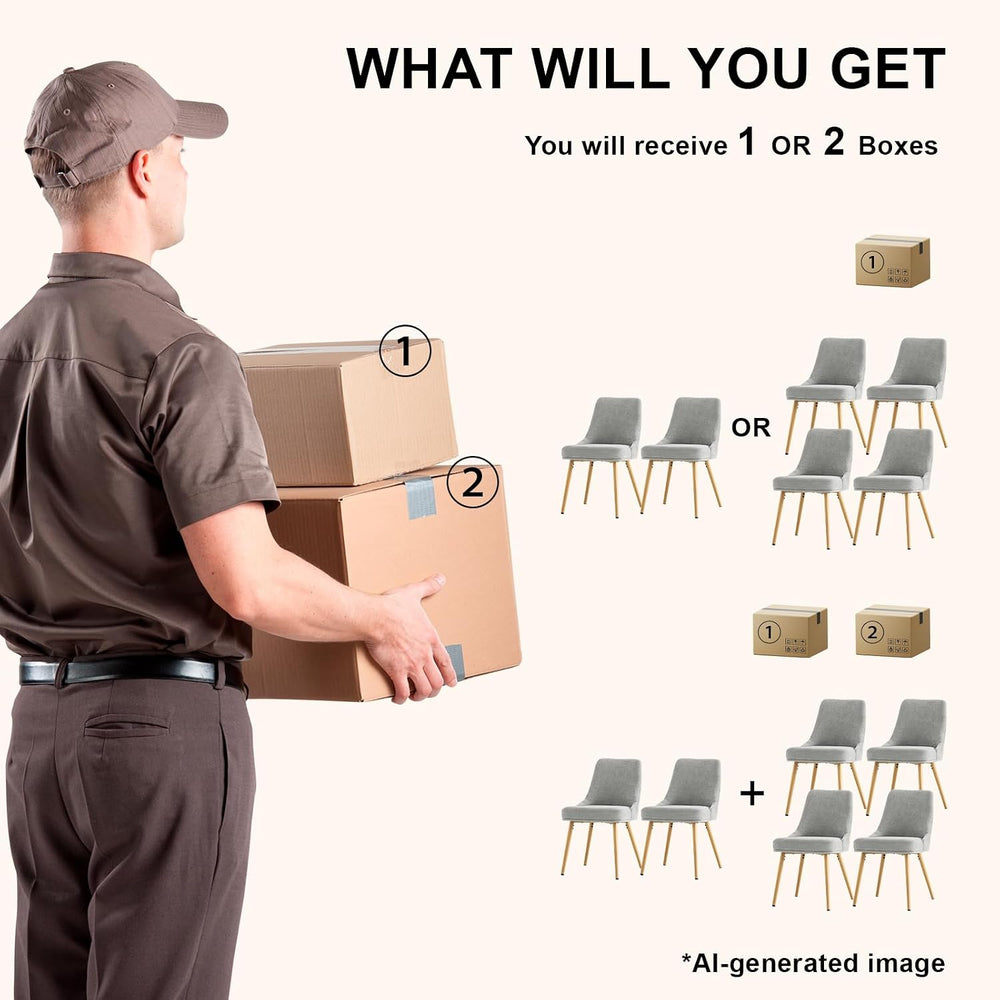 kinmars Kitchen & Dining Upholstered Dining Chairs Set of 4, Light Grey