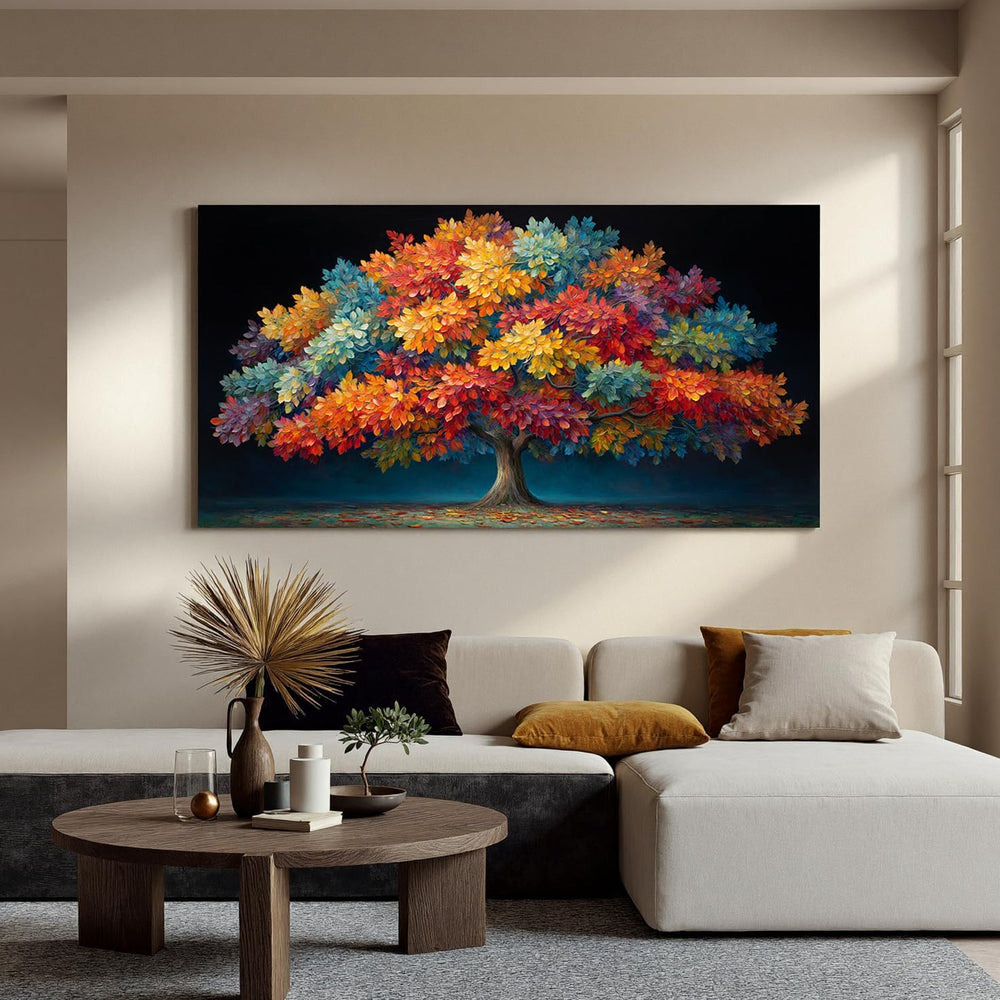YISXINOAG Colorful Tree of Life Wall Art Modern Landscape Painting 24"X4...