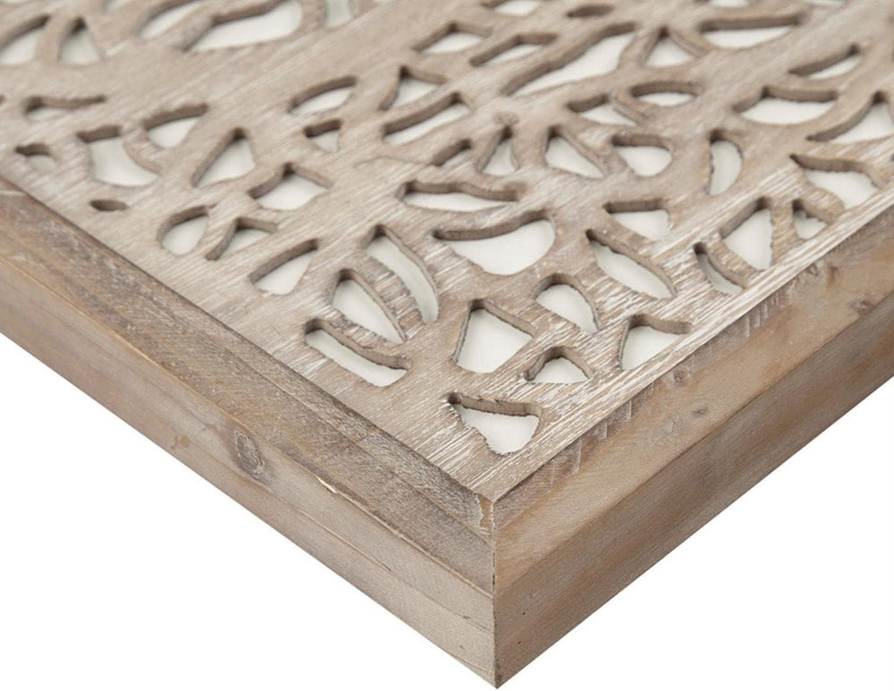Madison Park Laurel Wall Art - Laser Cut Carved Botanical Tree Branches, Genu...