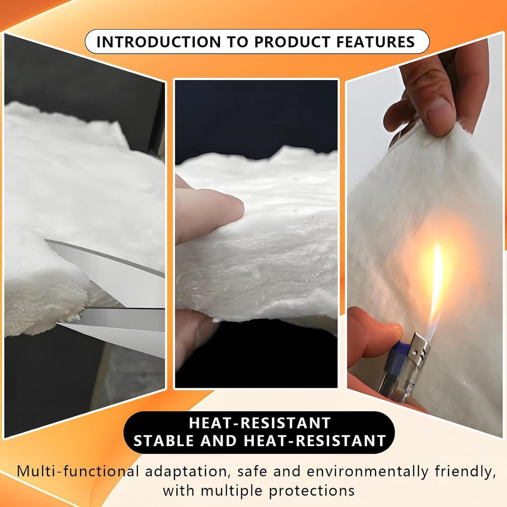 EIEIOO (48x16x1") Ceramic Fiber Blanket Fireproof Insulation for Pizza Oven