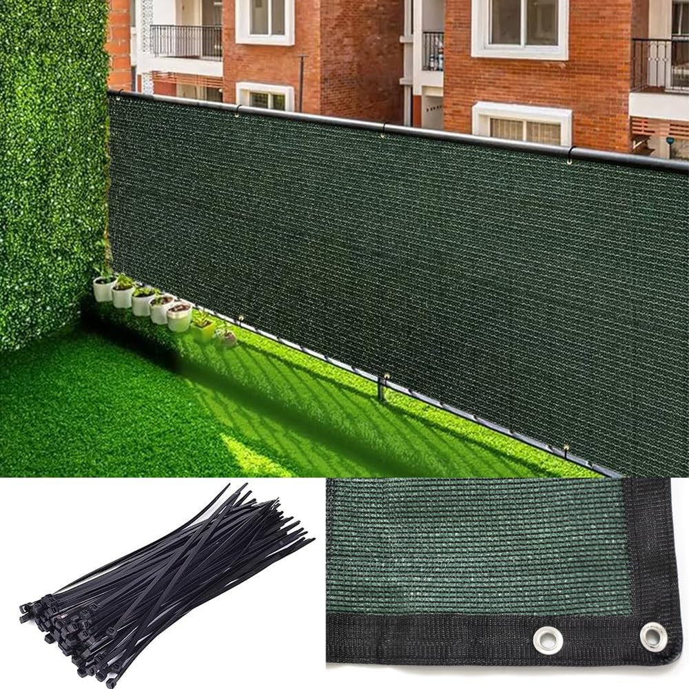 GL Garden Privacy Net Protective Screen, 6' x 24' Decorative Fences H...