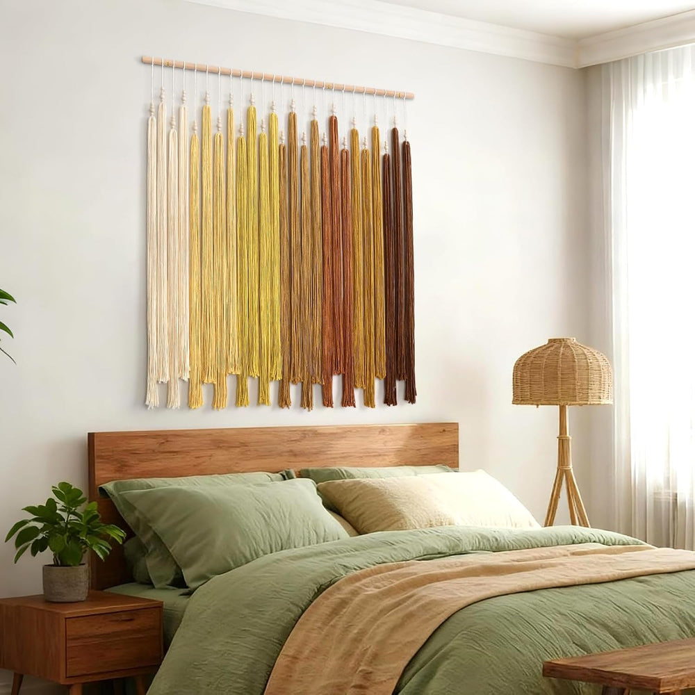 Macrame Wall Hanging Large Boho Home Decor Aesthetic Modern Chic Wall Art