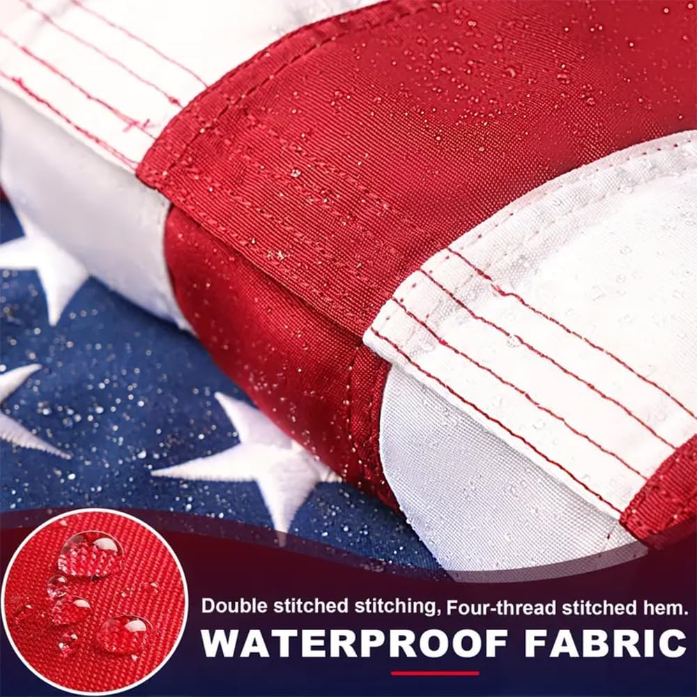 American Flags for Outside 5x8 FT,Heavy Duty Long Lasting Nylon US Flag 5x8 O...