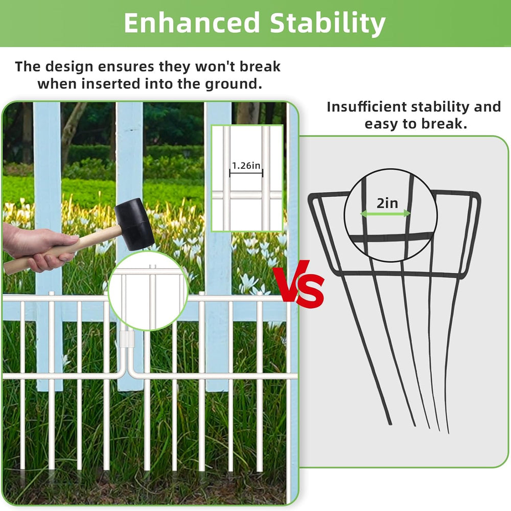 Blingluck Animal Barrier Fence, 10 Pcs Upgrade 1.26 in Gap Decorative Fences ...