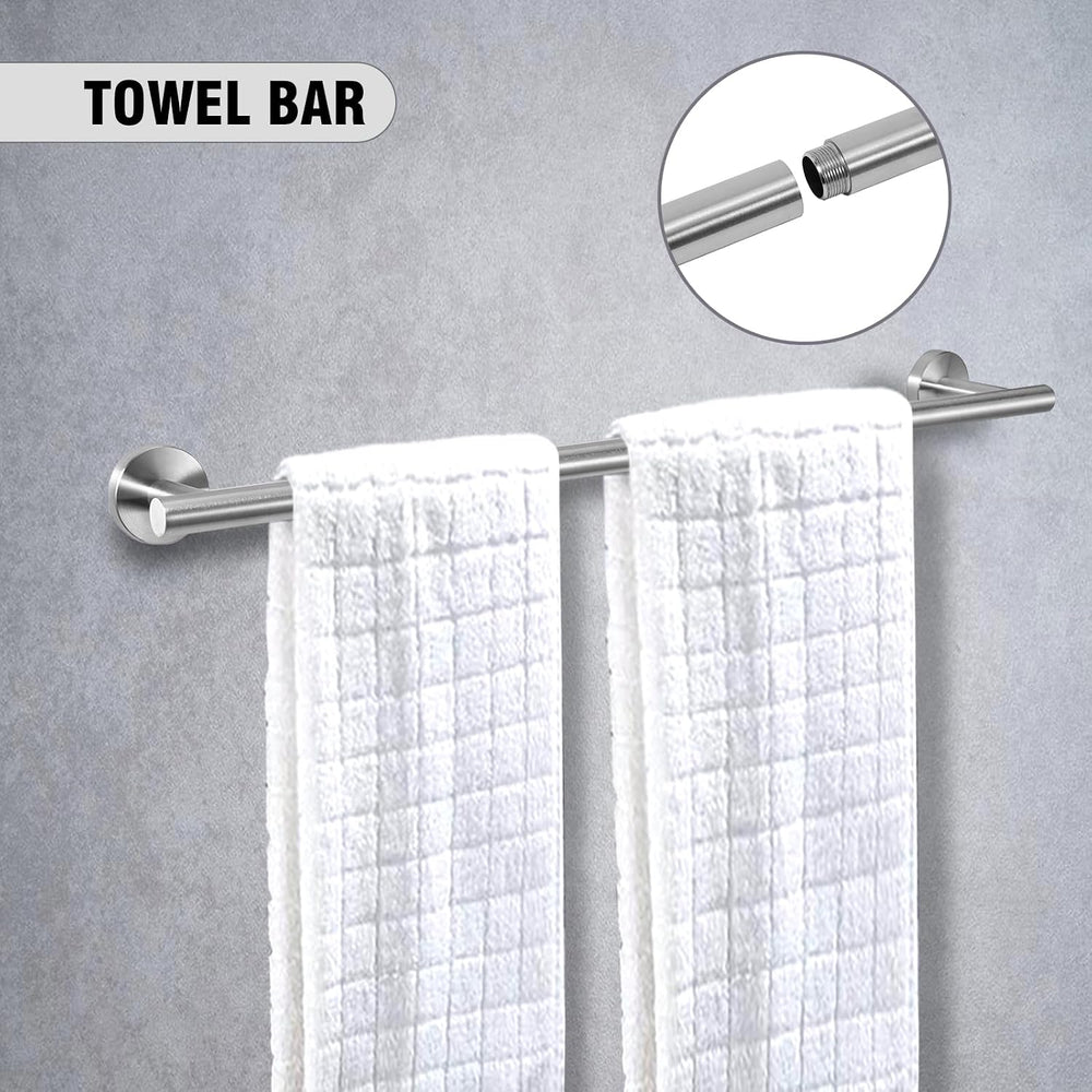 5 Piece Modern Style Wall Mounted Bathroom Hardware Set