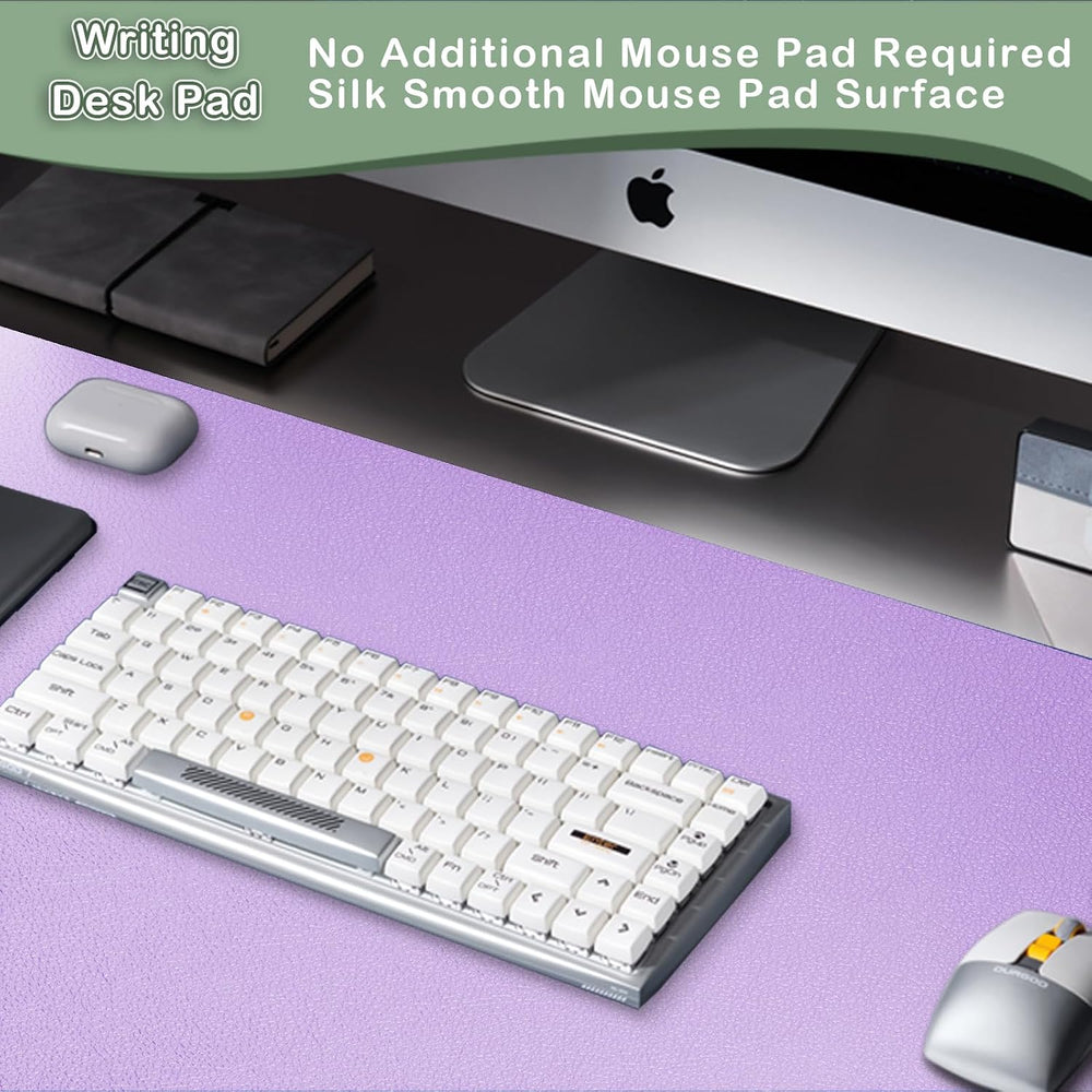 Boutilon Leather Desk Pad Protector,Non-Slip Mouse Pad,Laptop Desk Pad,Office...
