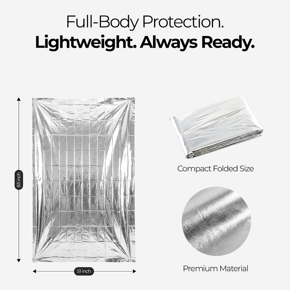 Sierra Madre Emergency Mylar Blanket, Waterproof Survival Shelter (Pack 2)