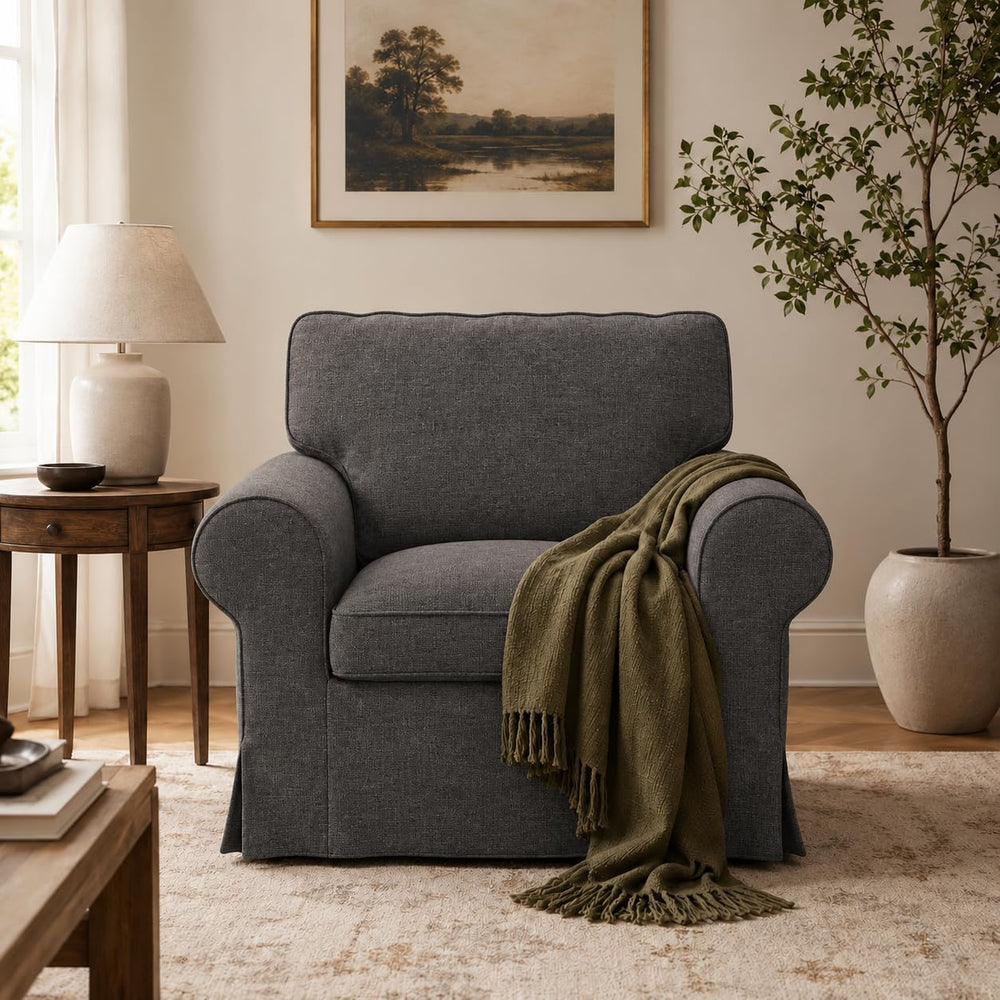 Ektorp Sofa Cover for IKEA Ektorp Armchair, Polyester Slipcover Set with 1 Fr...