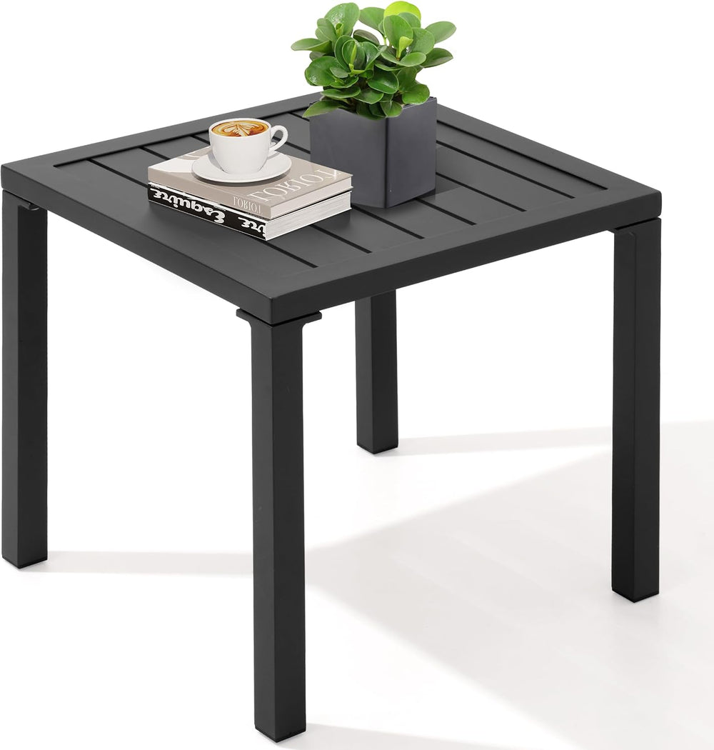 Crestlive Products Aluminum Outdoor Side Table, Pool Lounge Chair Side Table,...