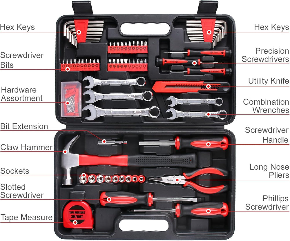 WINNER 175-Piece Home Tool Kit and Mechanics Tool Set with Wrenches and Socke...