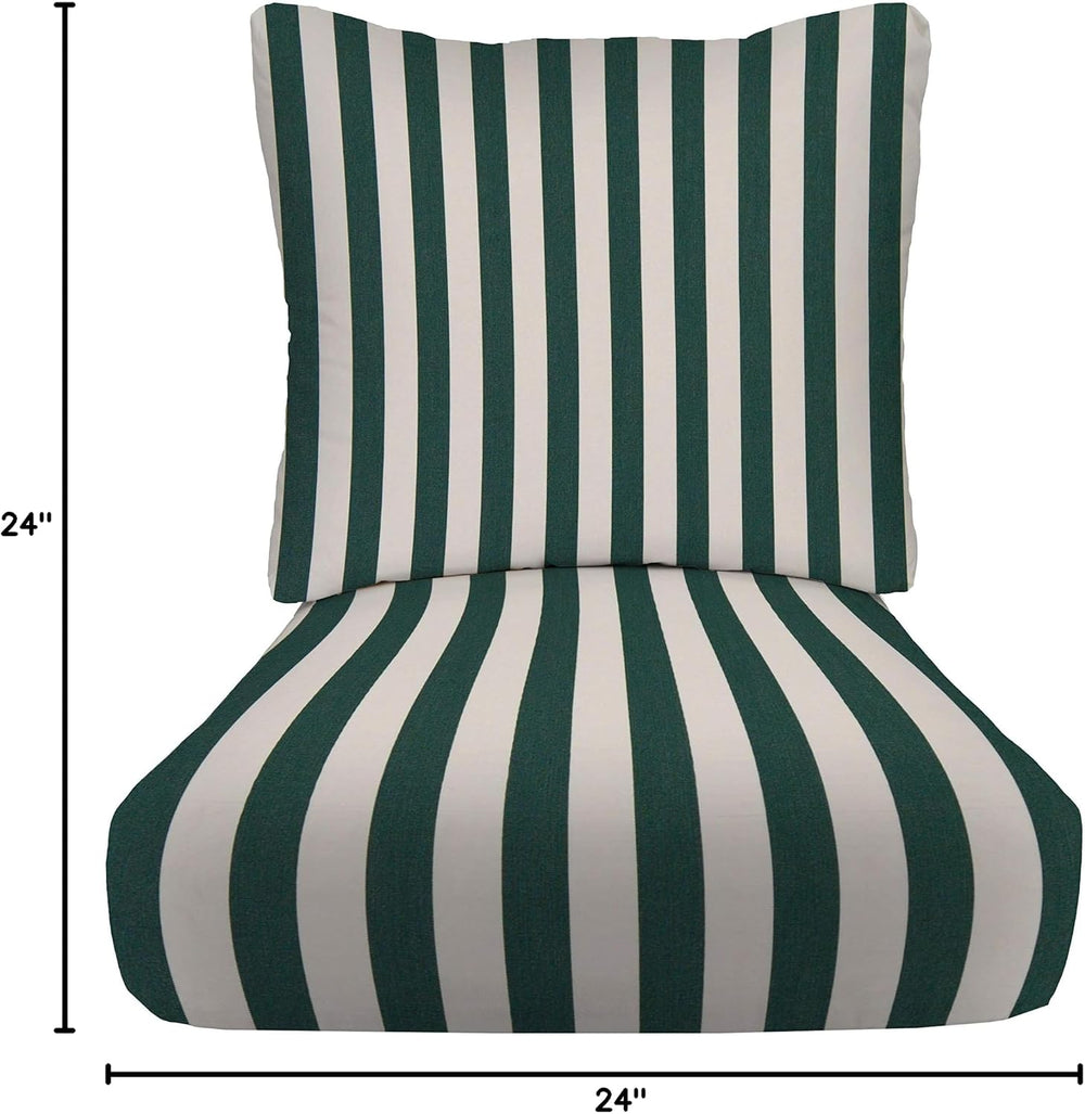 RSH DECOR: Sunbrella Deep Seating Cushion with Pillow Back | 24” x 24” Seat |...
