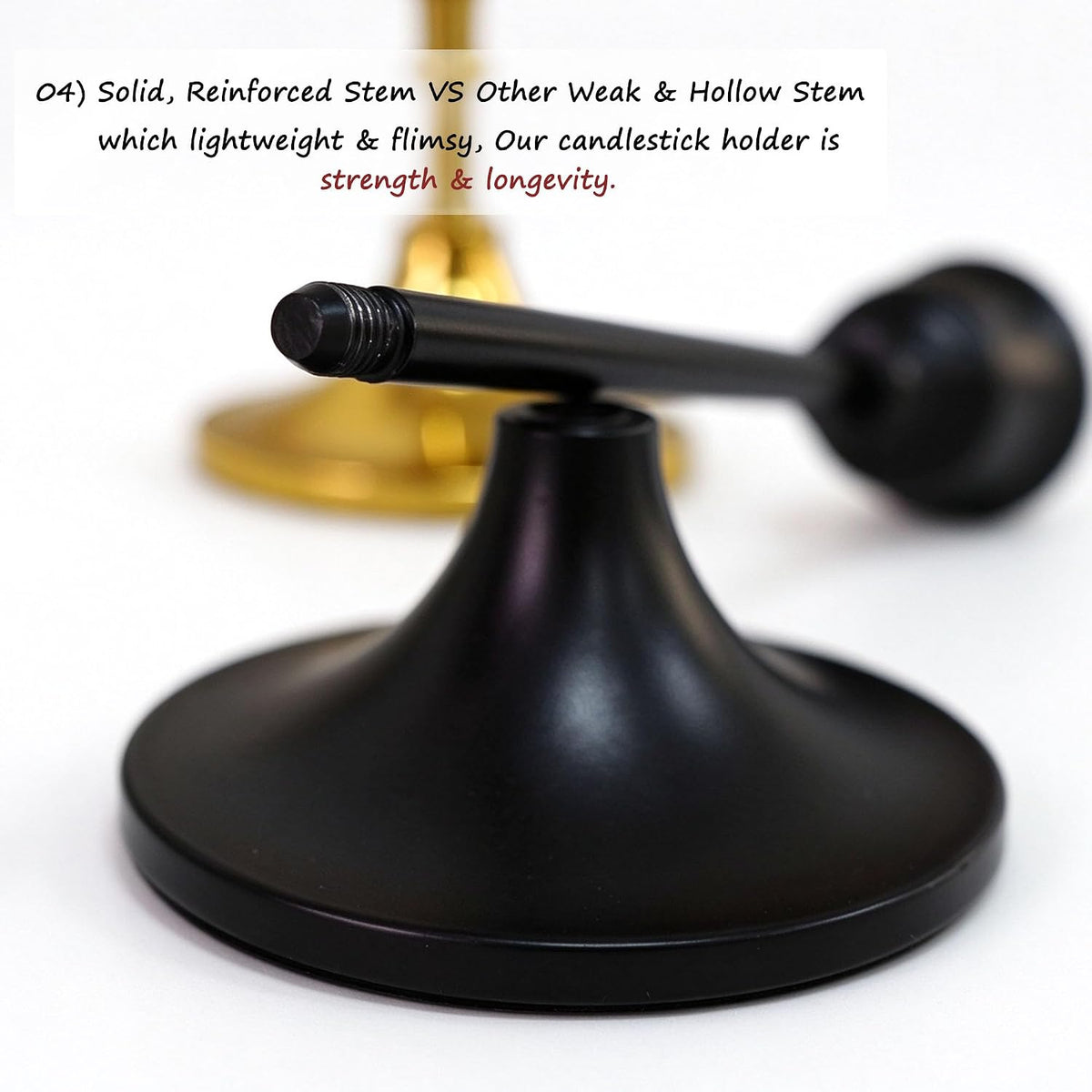 12PC Black Candlestick Holders Halloween Taper Candle Holders Fall Decor