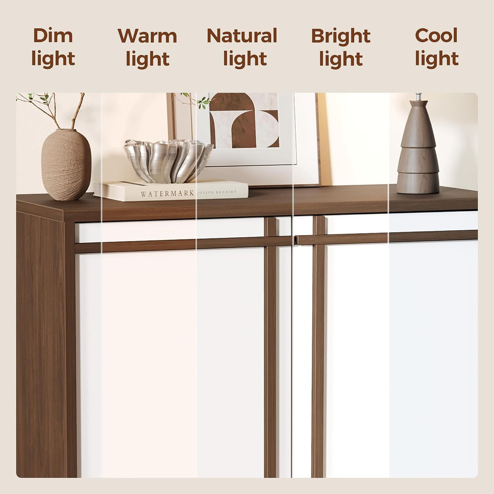 Sideboard Buffet Cabinet with Storage, Small Entryway Credenza