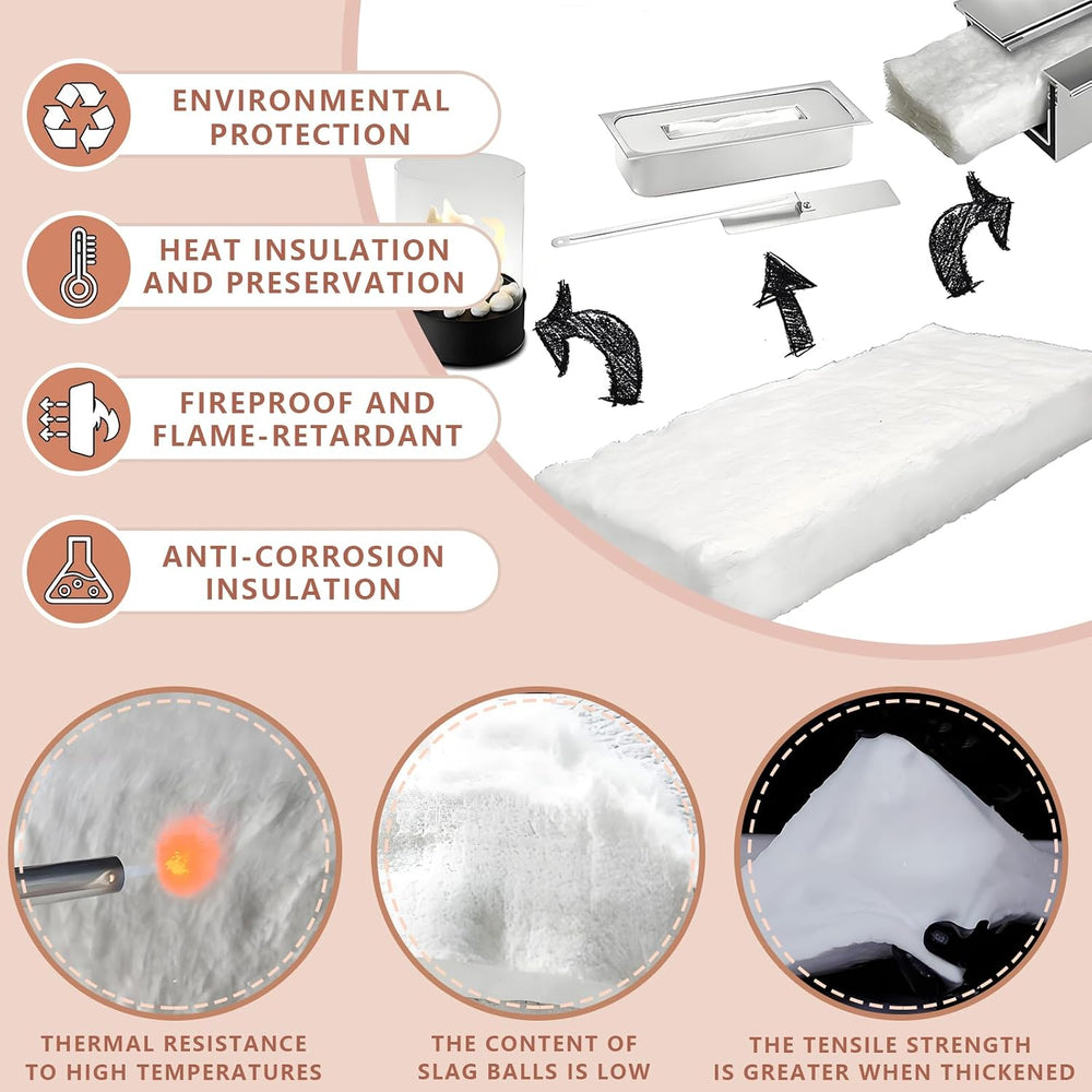EIEIOO (48x16x1") Ceramic Fiber Blanket Fireproof Insulation for Pizza Oven