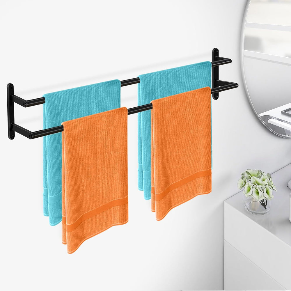 32Inch Double Towel Bar, JIAPAIDUO Towel Rack for Bathroom, Stainless Steel D...