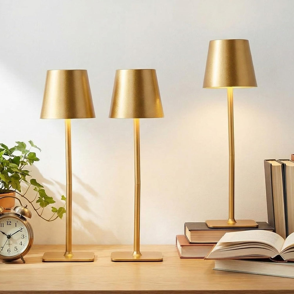 Retisee 12 Pack Cordless Table Lamp Portable Rechargeable Lamps, Gold