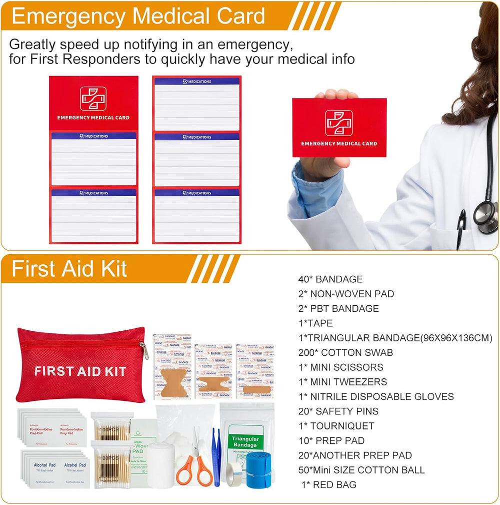 360Pcs Survival Kit, Emergency Survival Gear Supplies Bug Out Bag Set
