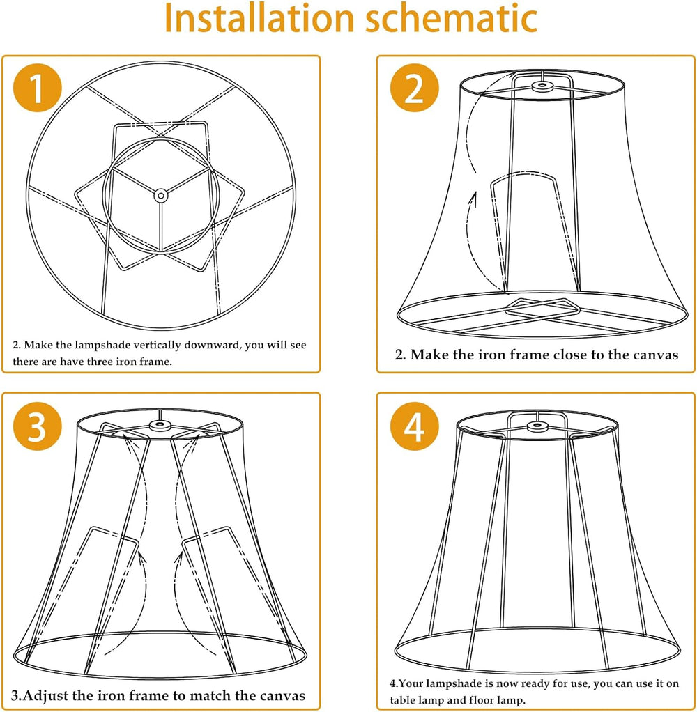 Bell Printed Lamp Shades,7''Top x 15''Bottom x 10.5''...