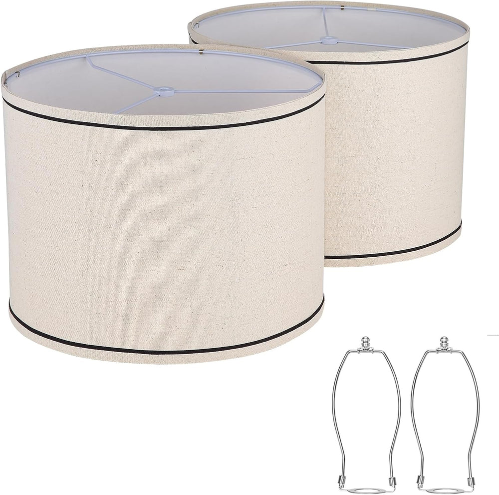 Lamp shades Set of 2,Drum Lampshades 13"x13" x 10" High, Mediu...