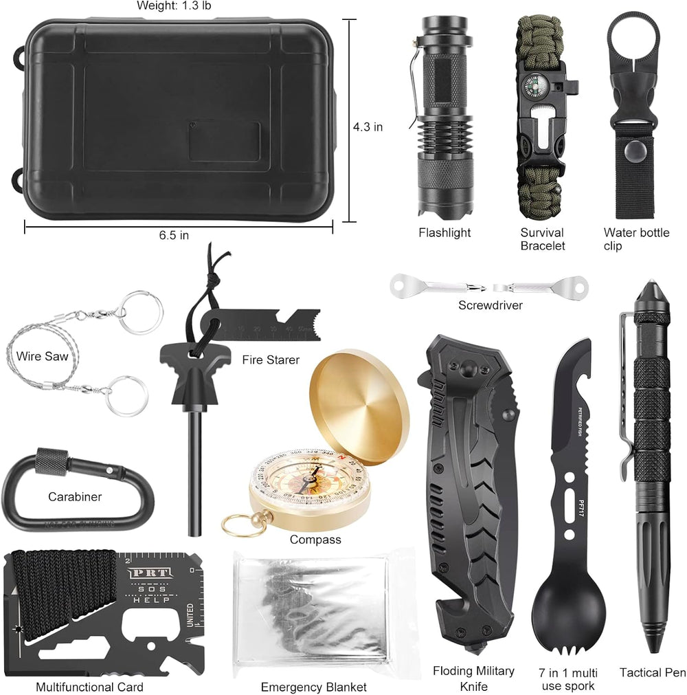 Survival kits 17 in 1, Emergency Survival Gear and Equipment, Cool Gadgets fo...