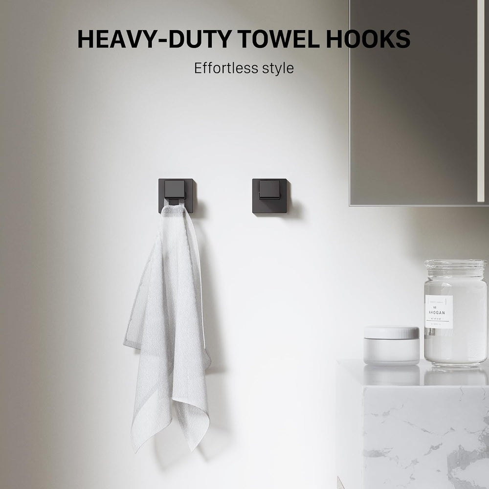 10-Piece 23.6 Inch Matte Black Bathroom Hardware Accessories Set