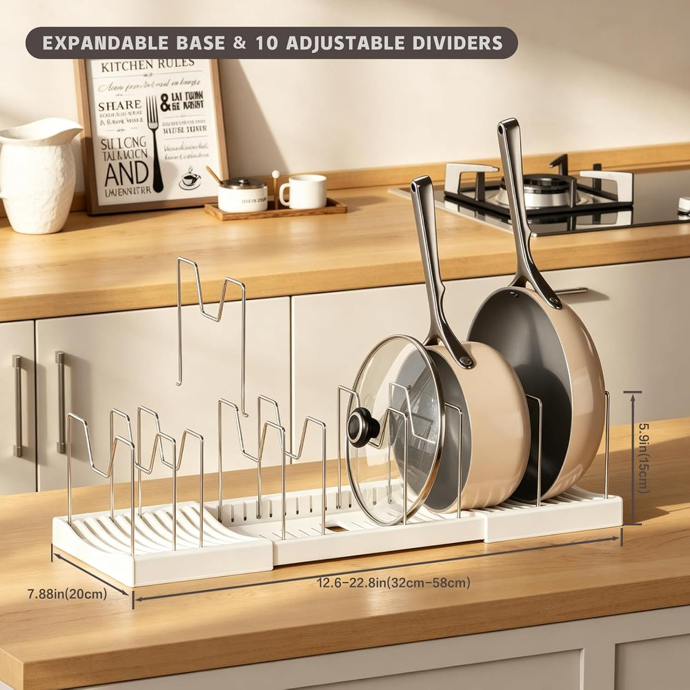 Magheo 2 Pack Pots and Pans Organizer Under Cabinet, Expandable 12.6"-22...