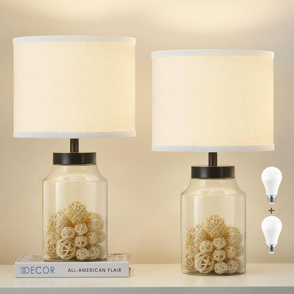 GyroVu Fillable Table Lamp,Bedside Lamp with Clear Glass