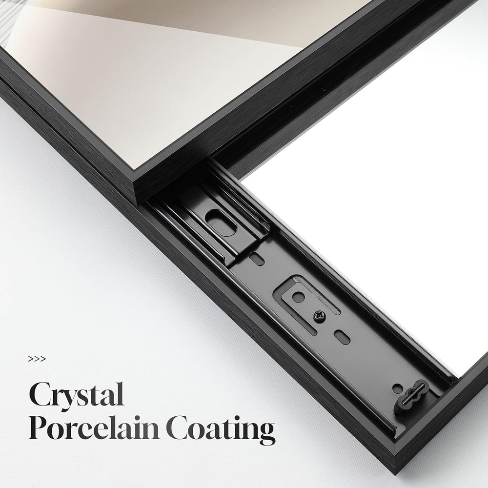 Framed Sliding Wall Mounted Full Length Mirror, Modern Full Body Mirror
