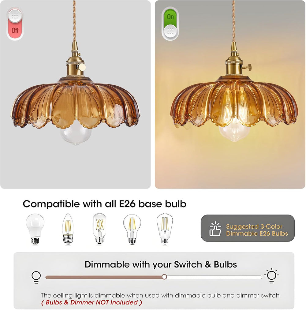 Glass Pendant Light Vintage Light Fixtures