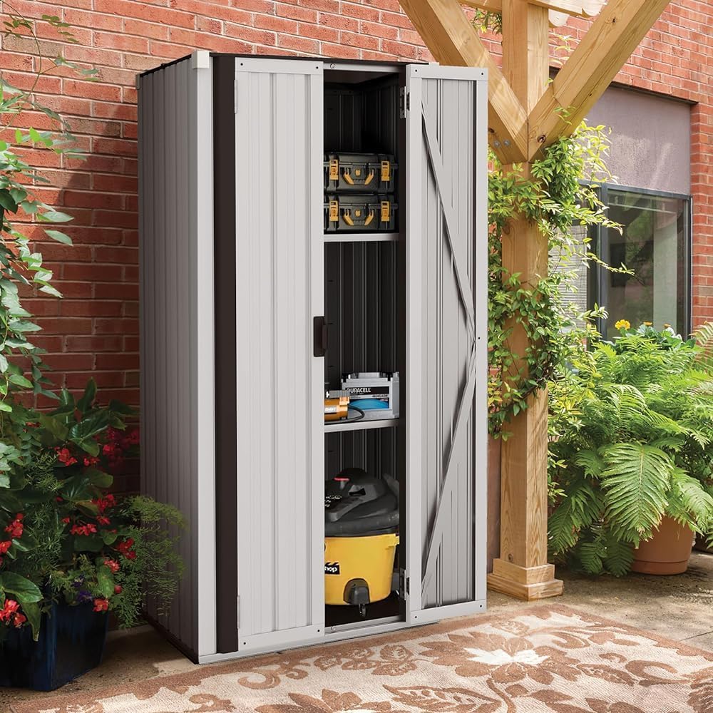 AECOJOY Outdoor Storage Cabinet Waterproof, 70" Vertical Tall with Base