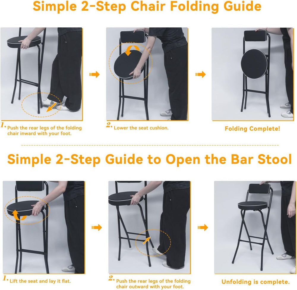 Folding Bar Stool Tall Folding Stool Foldable Stool Portable