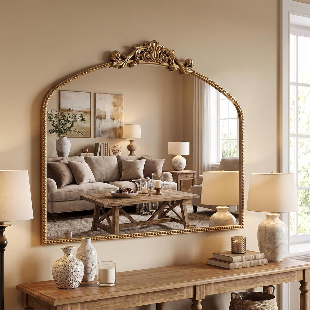 40"x30" Vintage Gold Wall Mirror