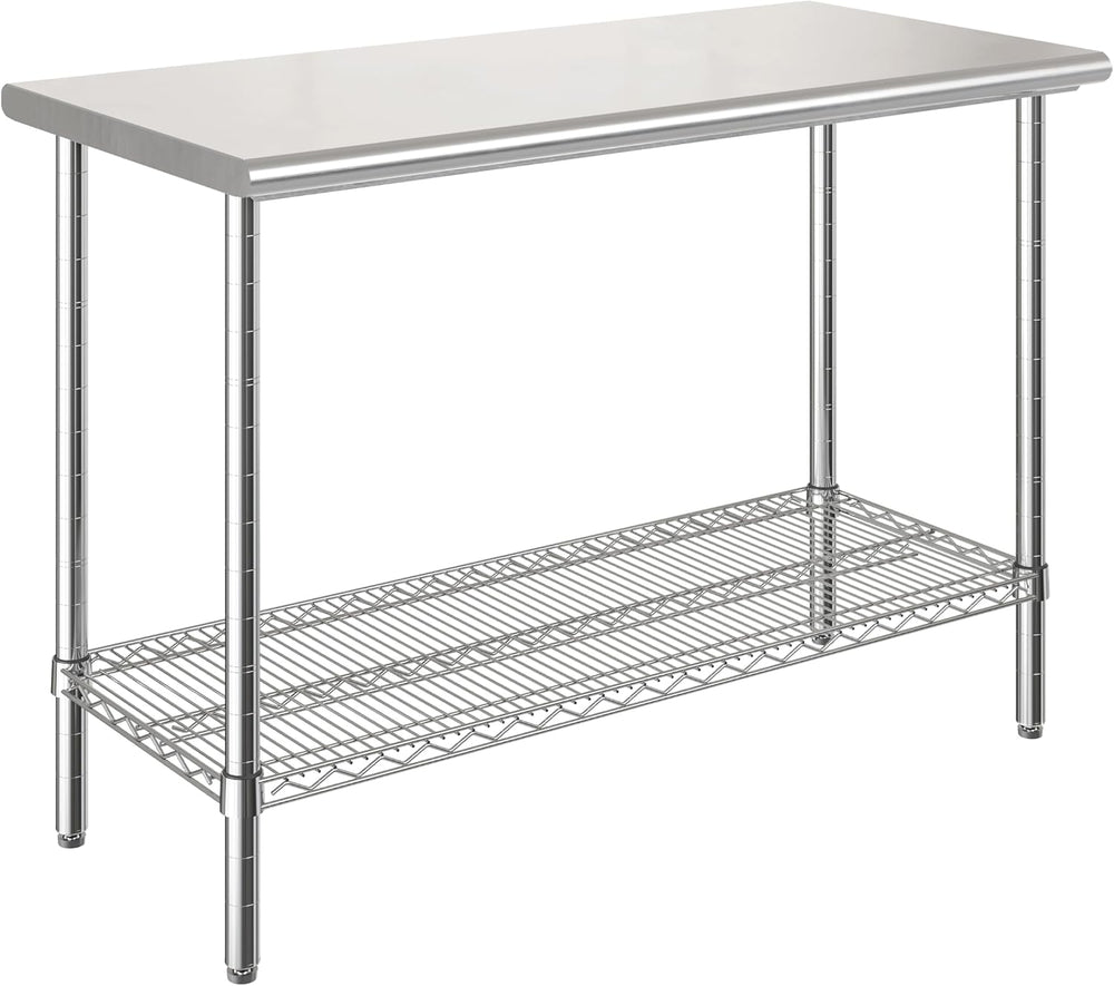 Seville Classics Commercial Work Table Island Utility Cart Prep Station, for ...