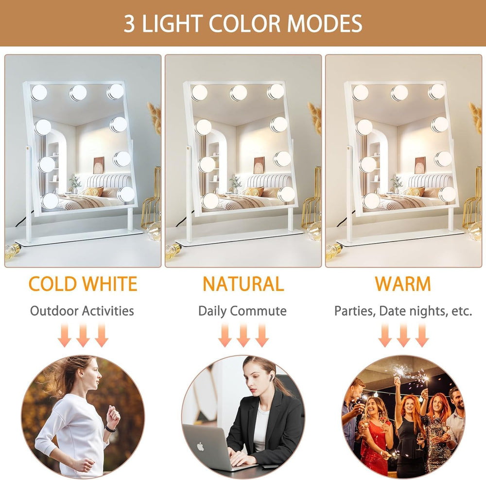 FENCHILIN Vanity Mirror with Lights Lighted Makeup Mirror