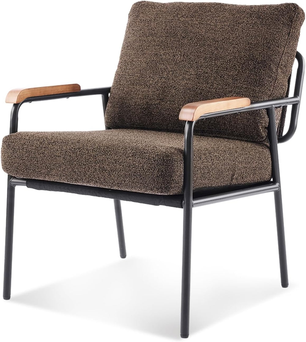 VINGLI Mid-Century Modern Accent Armchiar for Small Space, Small Comfy Uphols...