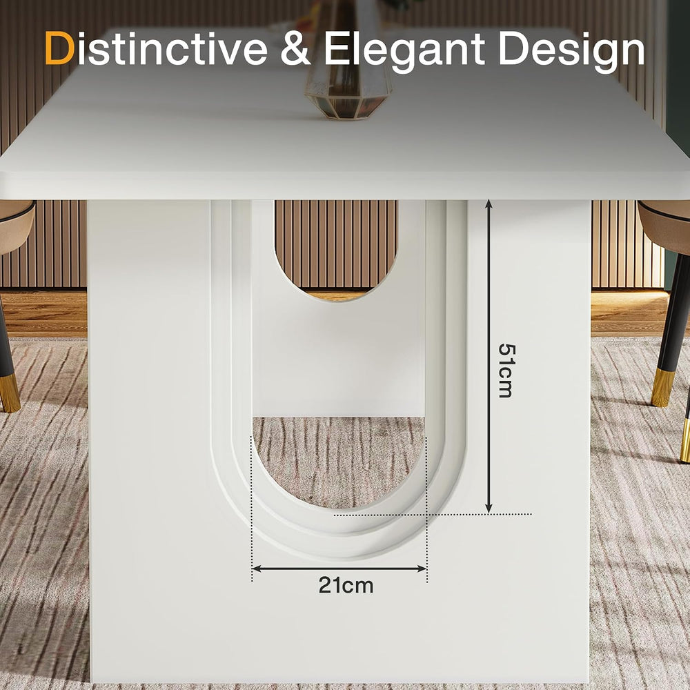 Tribesigns Modern Dining Table for 6 to 8 People, 71" Large Kitchen Dini...