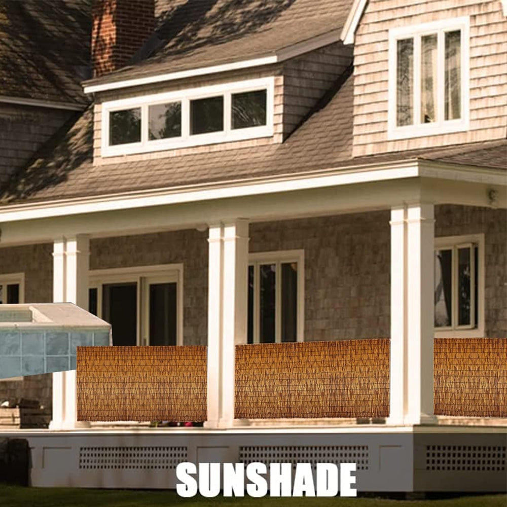 Natural Reed Fencing Rolls,2FT 3FT 4FT X 16.4FT Balcony Reed Fence Screen Fen...