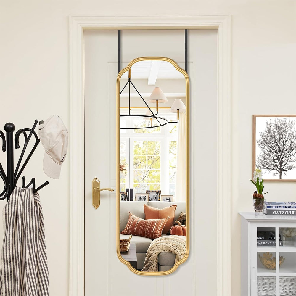 Ferytange 48"x16" Gold Door Mirror Full Length Over The Door with N...